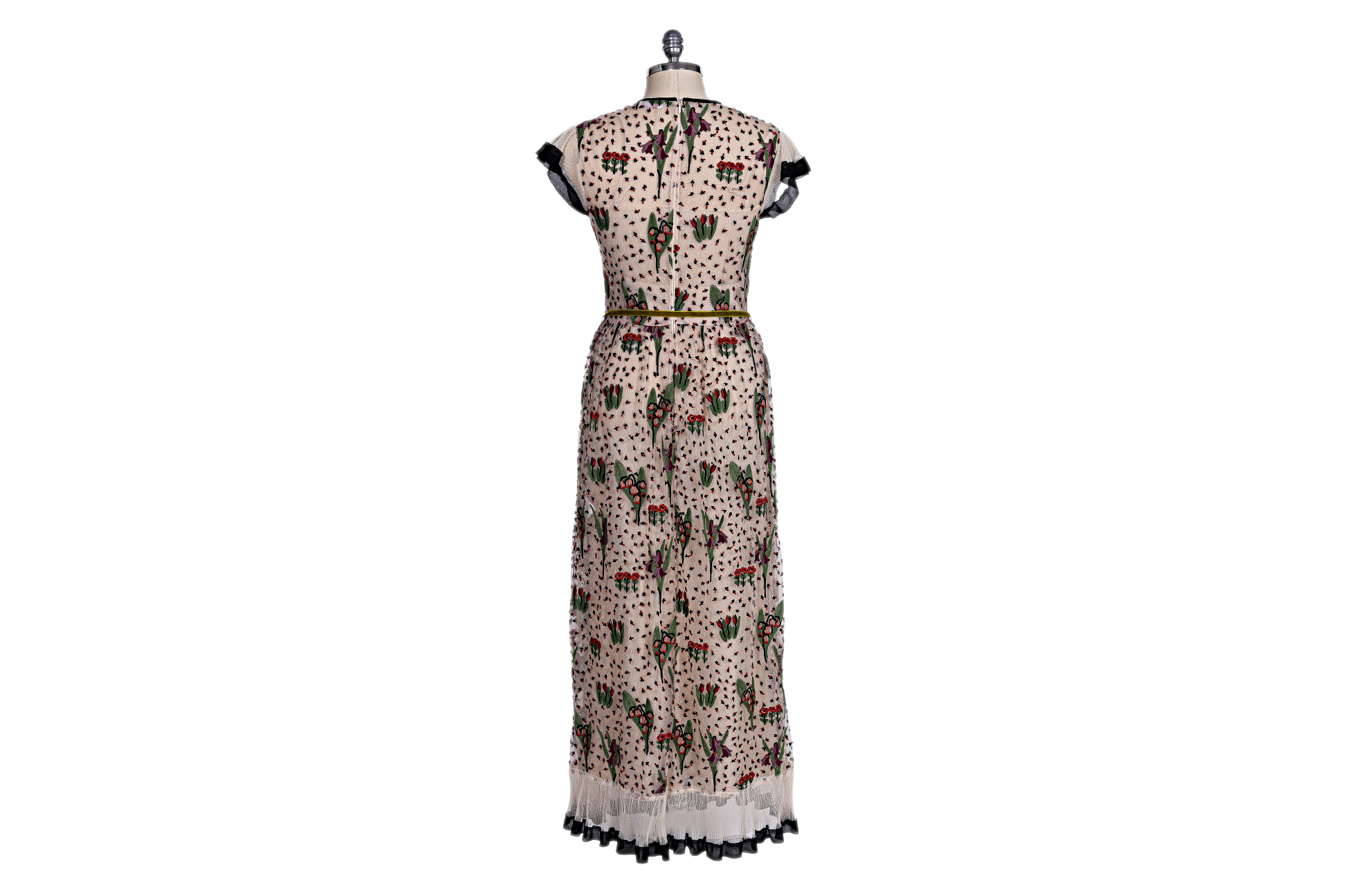 A RED VALENTINO GARDEN EMBROIDERED DRESS - Image 2 of 5