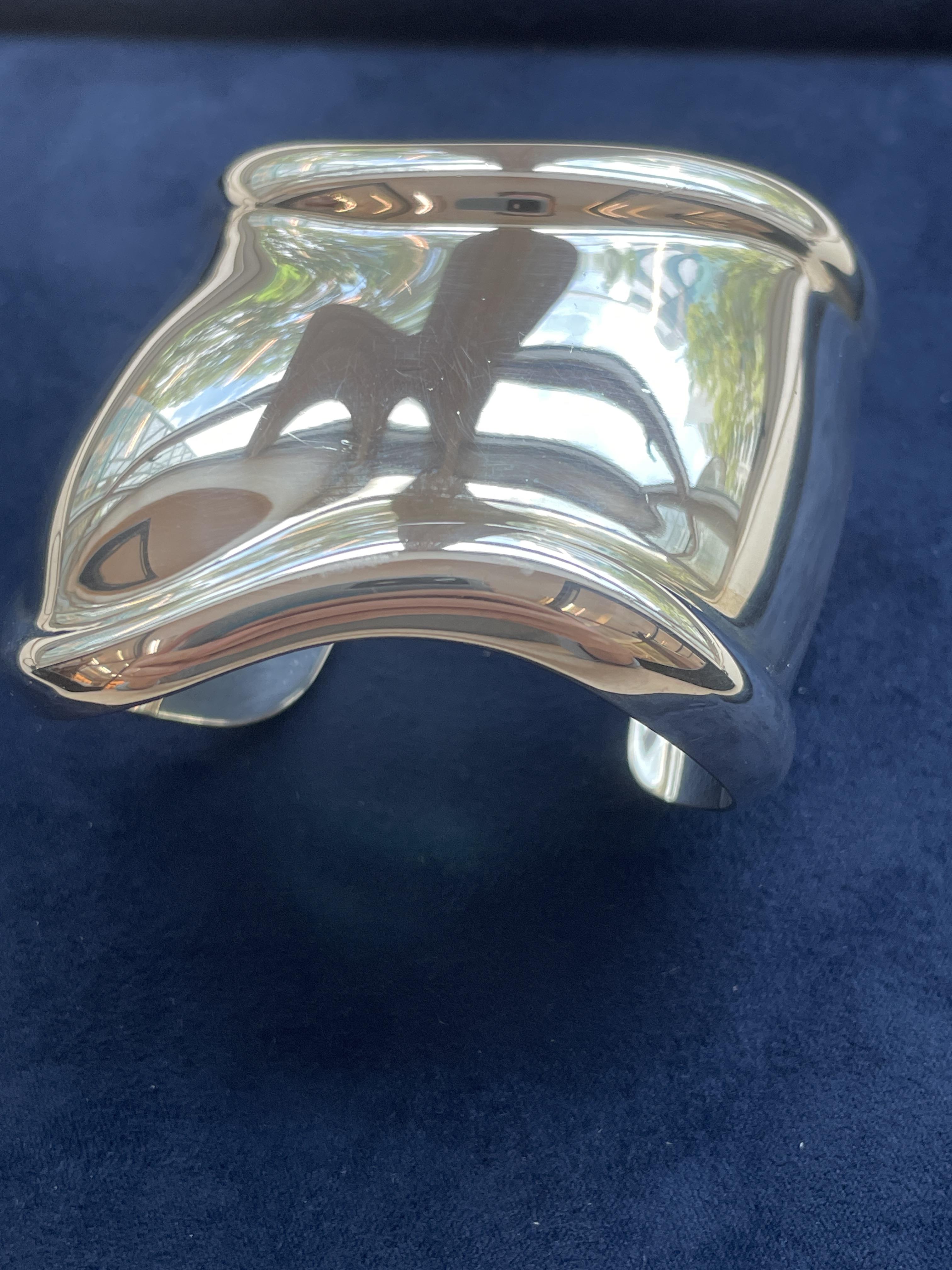 A TIFFANY & CO. SILVER BONE CUFF BRACELET - Image 7 of 8