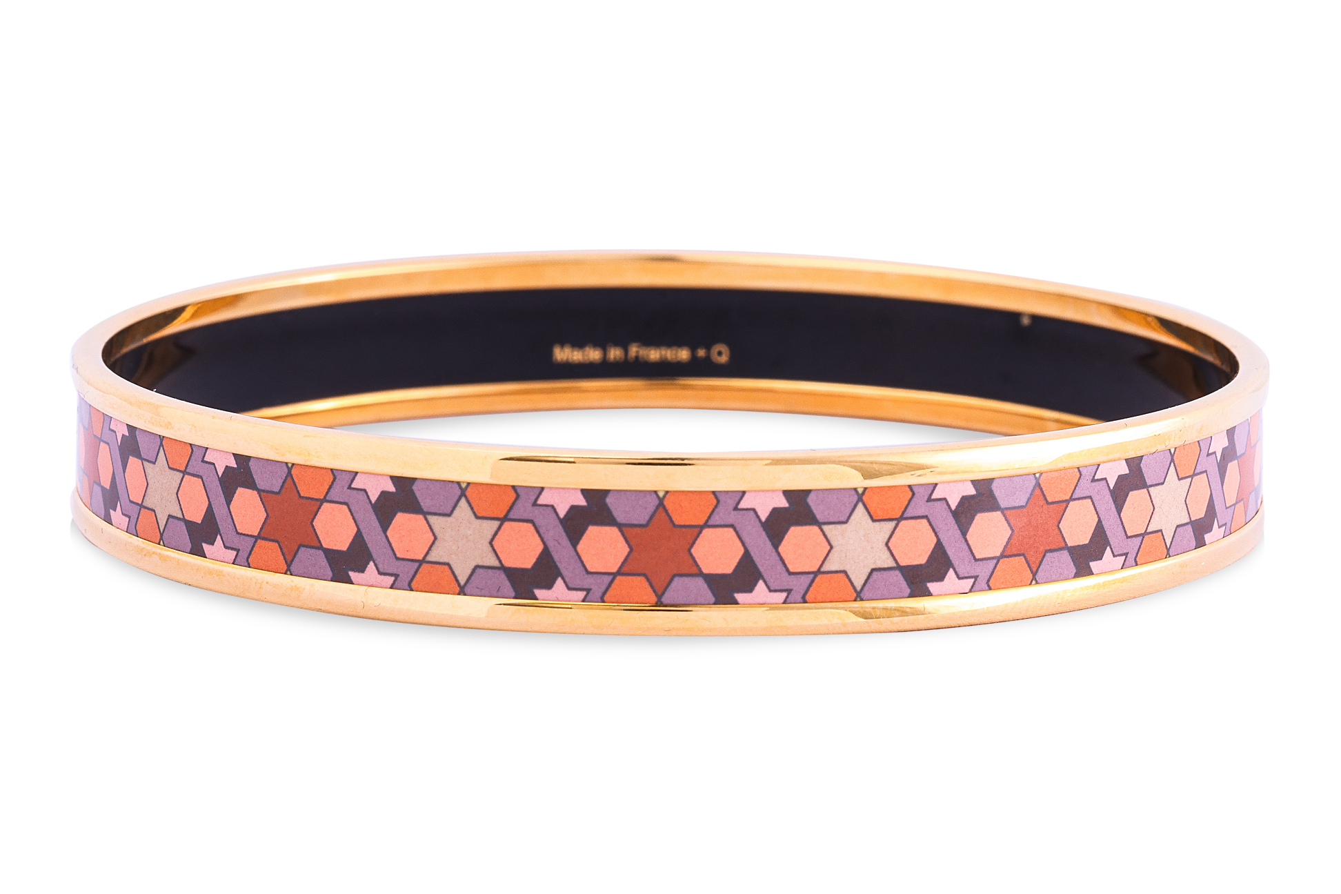 AN HERMÈS PRINTED ENAMEL BRACELET