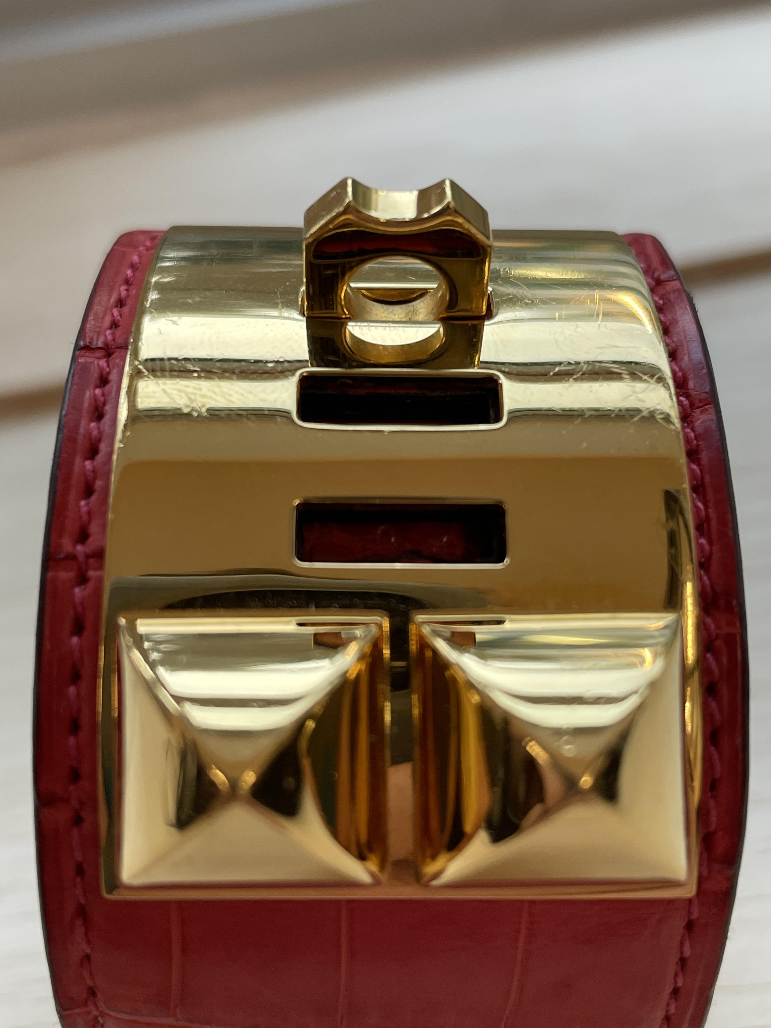 AN HERMÈS COLLIER DE CHIEN ALLIGATOR BRACELET - Image 7 of 7