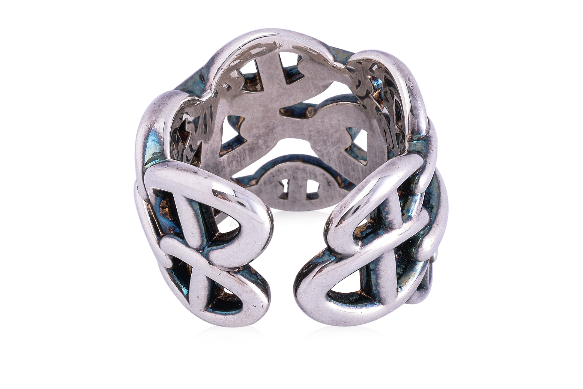 AN HERMÈS SILVER CHAINE D'ANCRE ENCHAINEE RING - Image 3 of 3