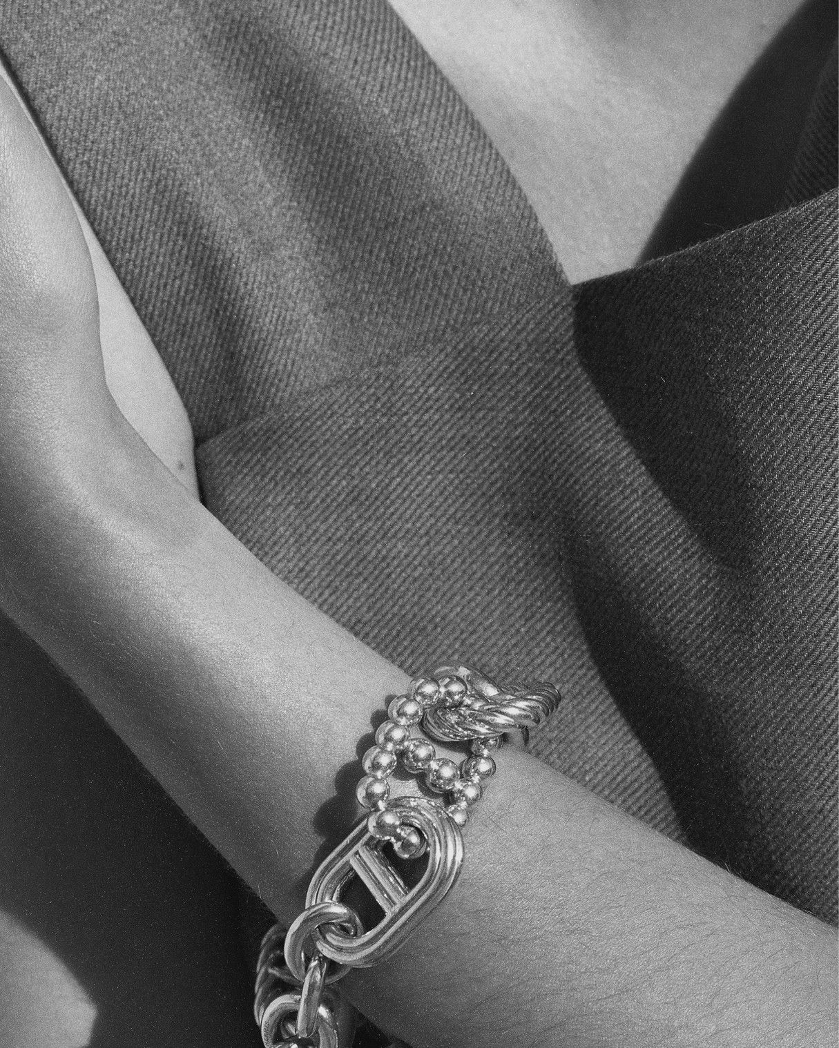 AN HERMÈS SILVER 'CHAÎNE D'ANCRE PARADE' BRACELET - Bild 5 aus 6