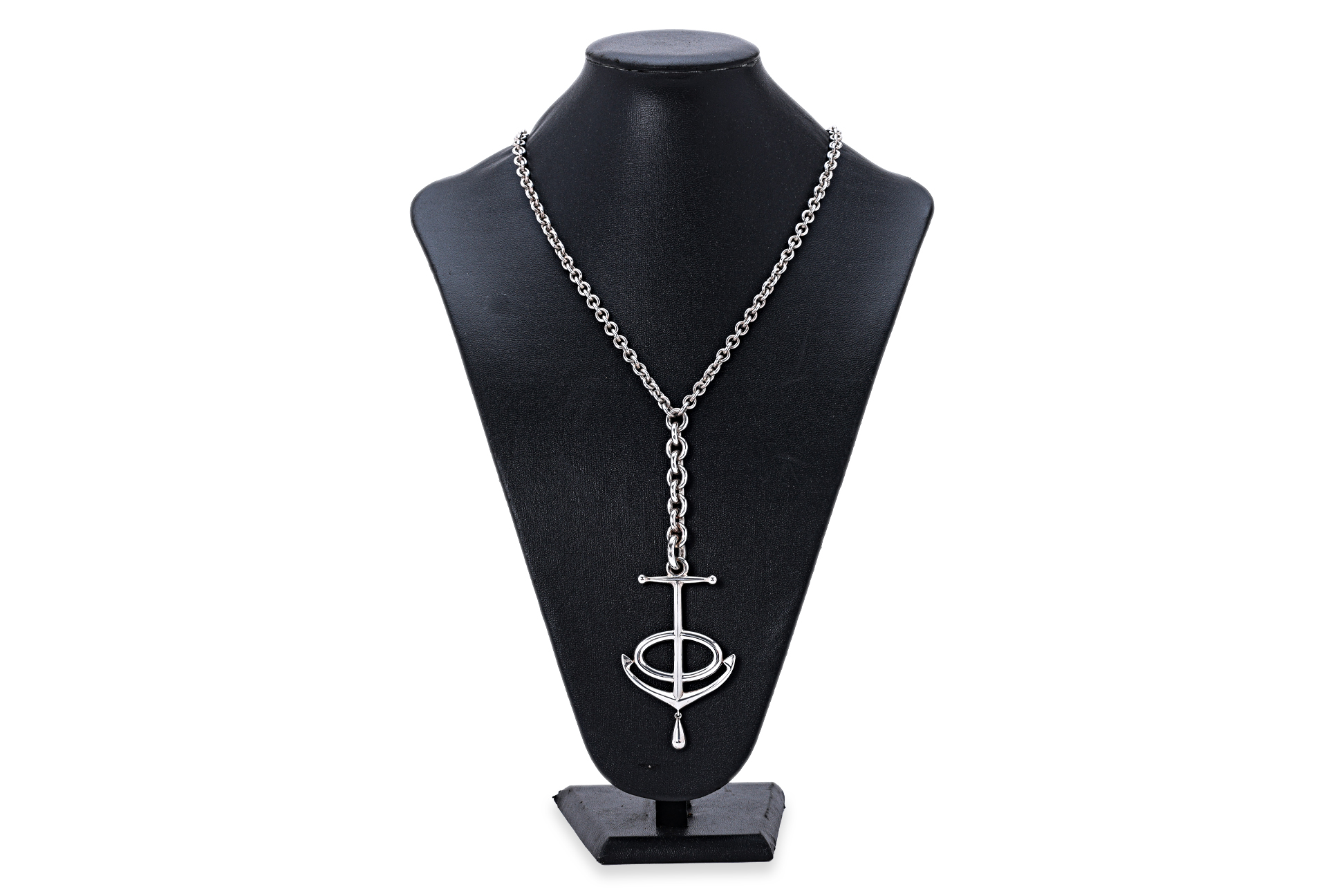 AN HERMÈS SILVER ANCHOR NECKLACE - Bild 2 aus 2