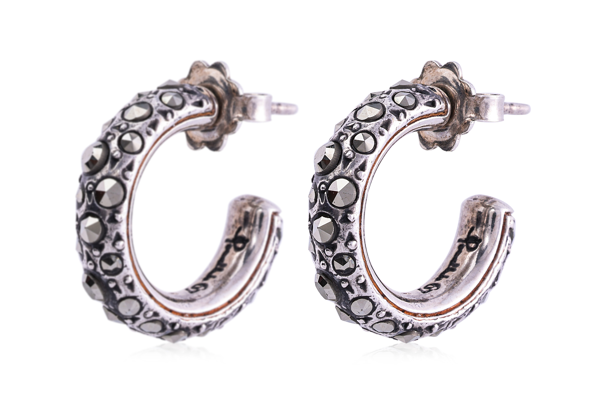 A PAIR OF POMELLATO SILVER STUD EARRINGS