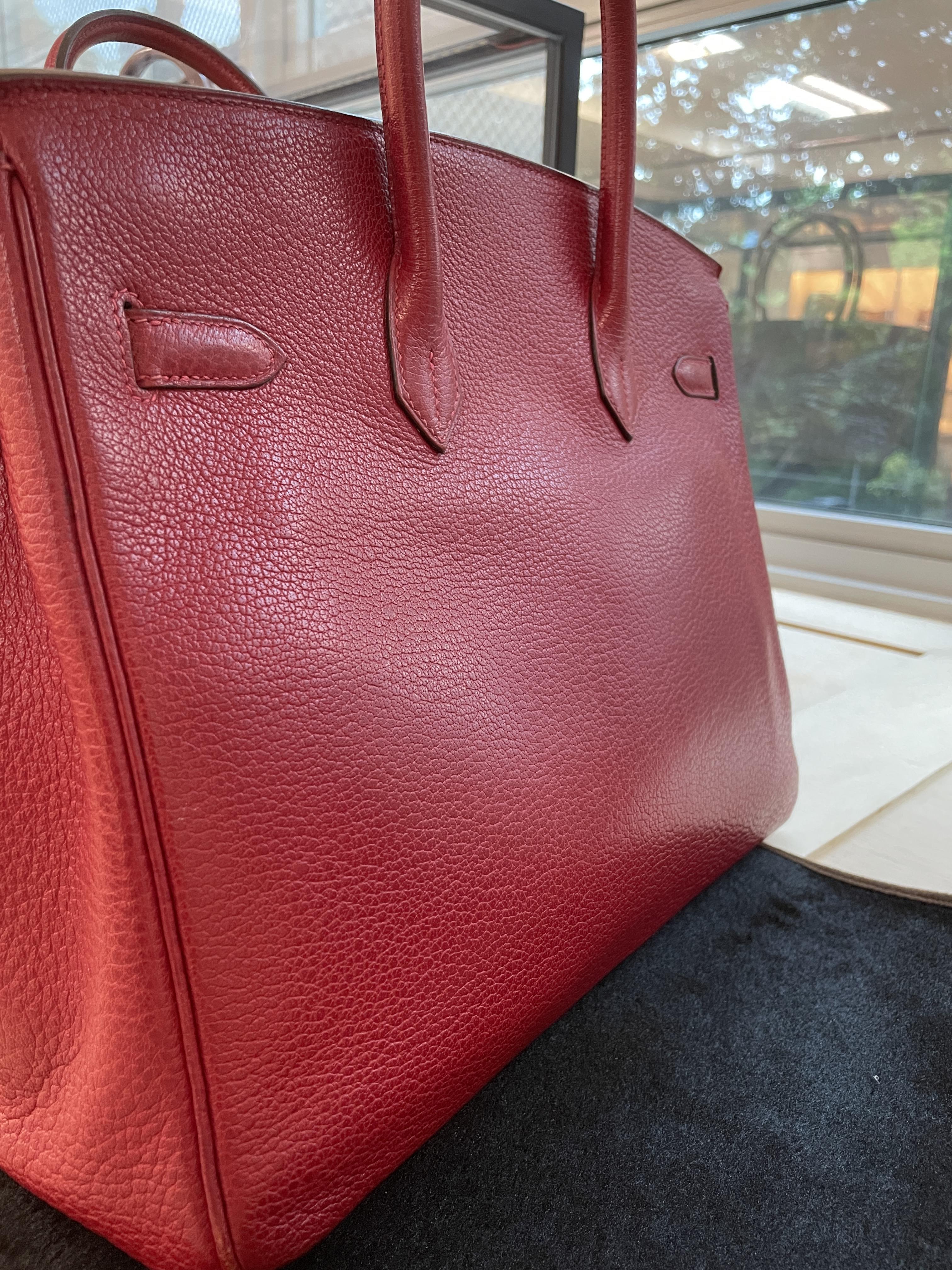 AN HERMÈS ROUGE H BIRKIN 35 - Image 10 of 20