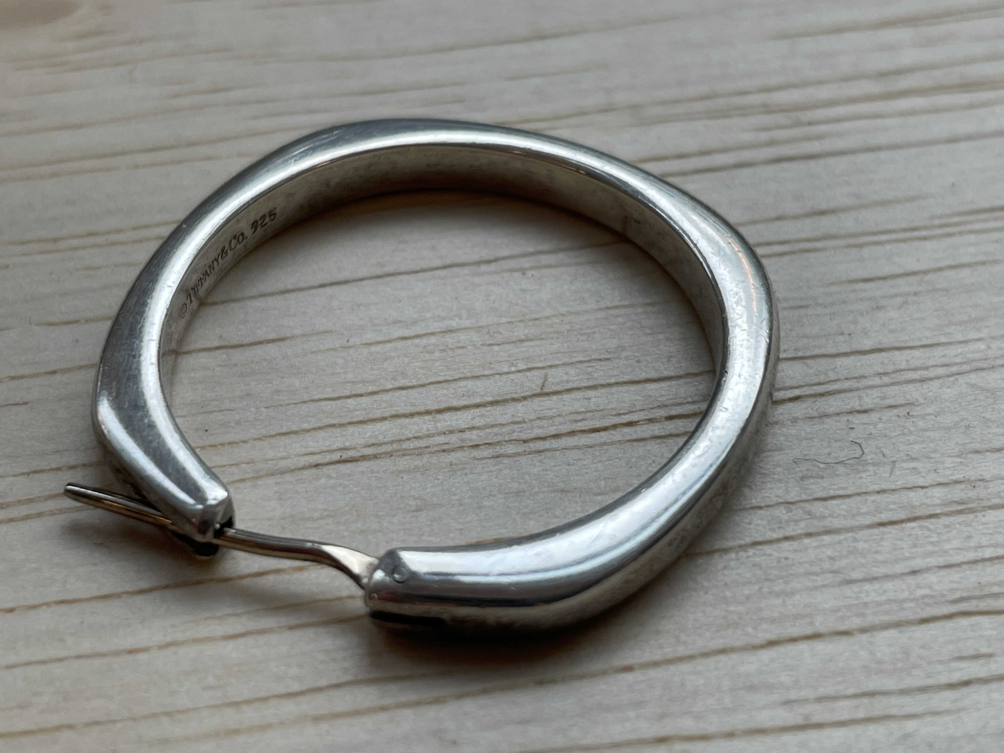 TWO PAIRS OF TIFFANY & CO. SILVER HOOP EARRINGS - Image 7 of 11