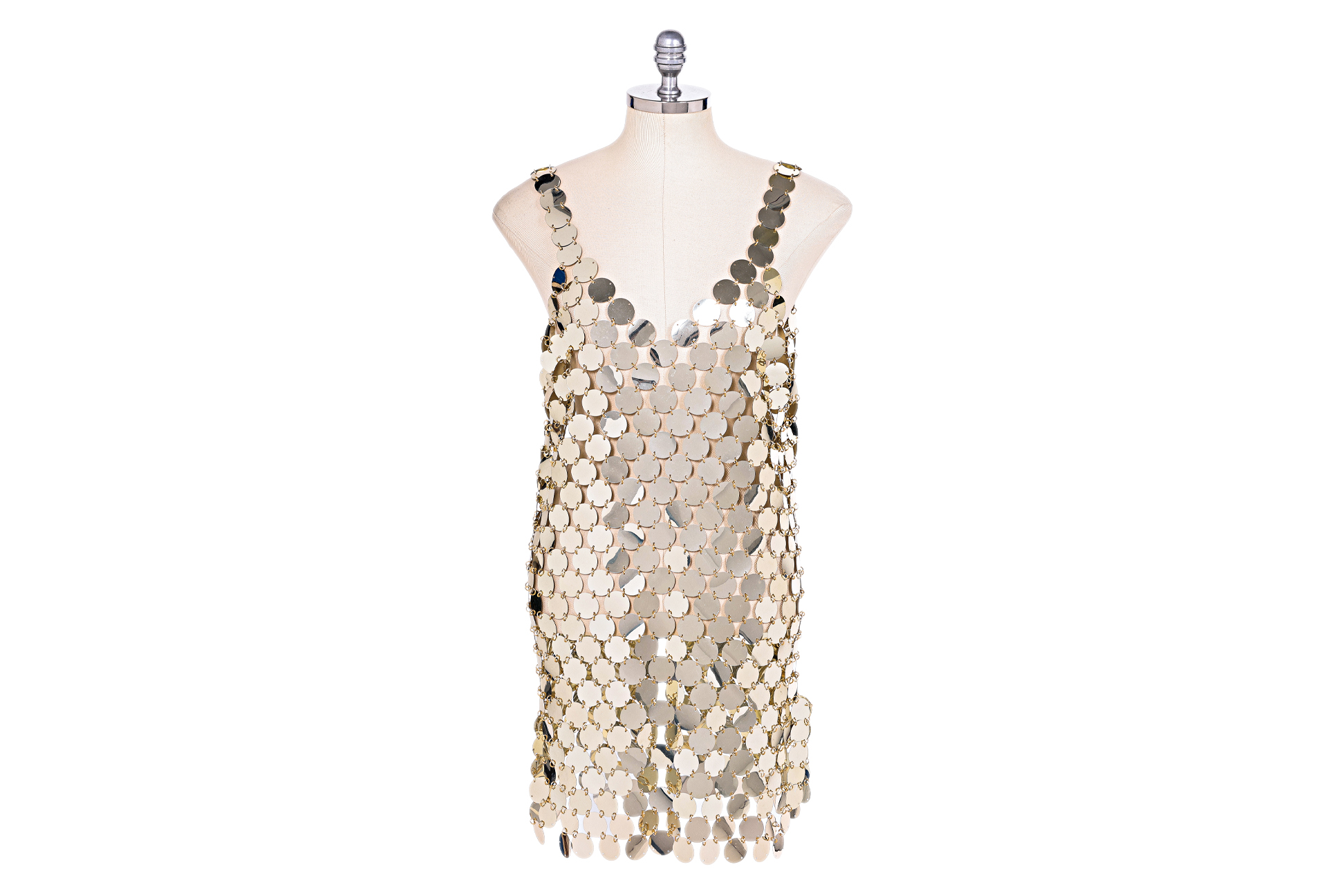 A PACO RABANNE PAILLETTE EMBELLISHED DRESS