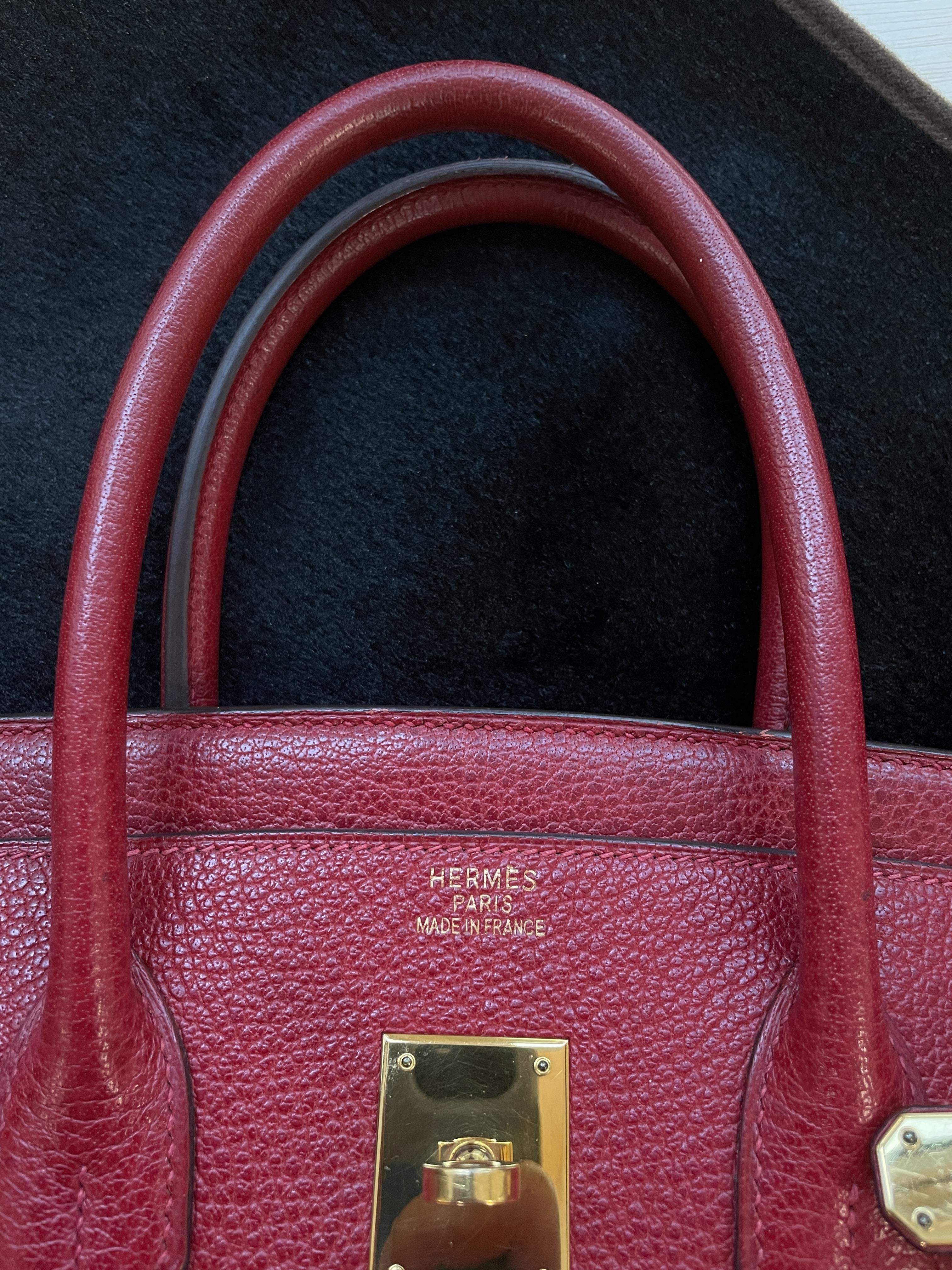 AN HERMÈS ROUGE H BIRKIN 35 - Image 17 of 20