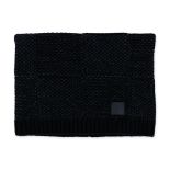 A LOUIS VUITTON DAMIER BLACK WOOL MUFFLER