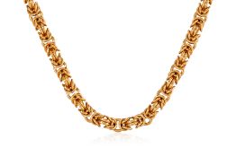 A LONG HIGH CARAT BYZANTINE GOLD CHAIN