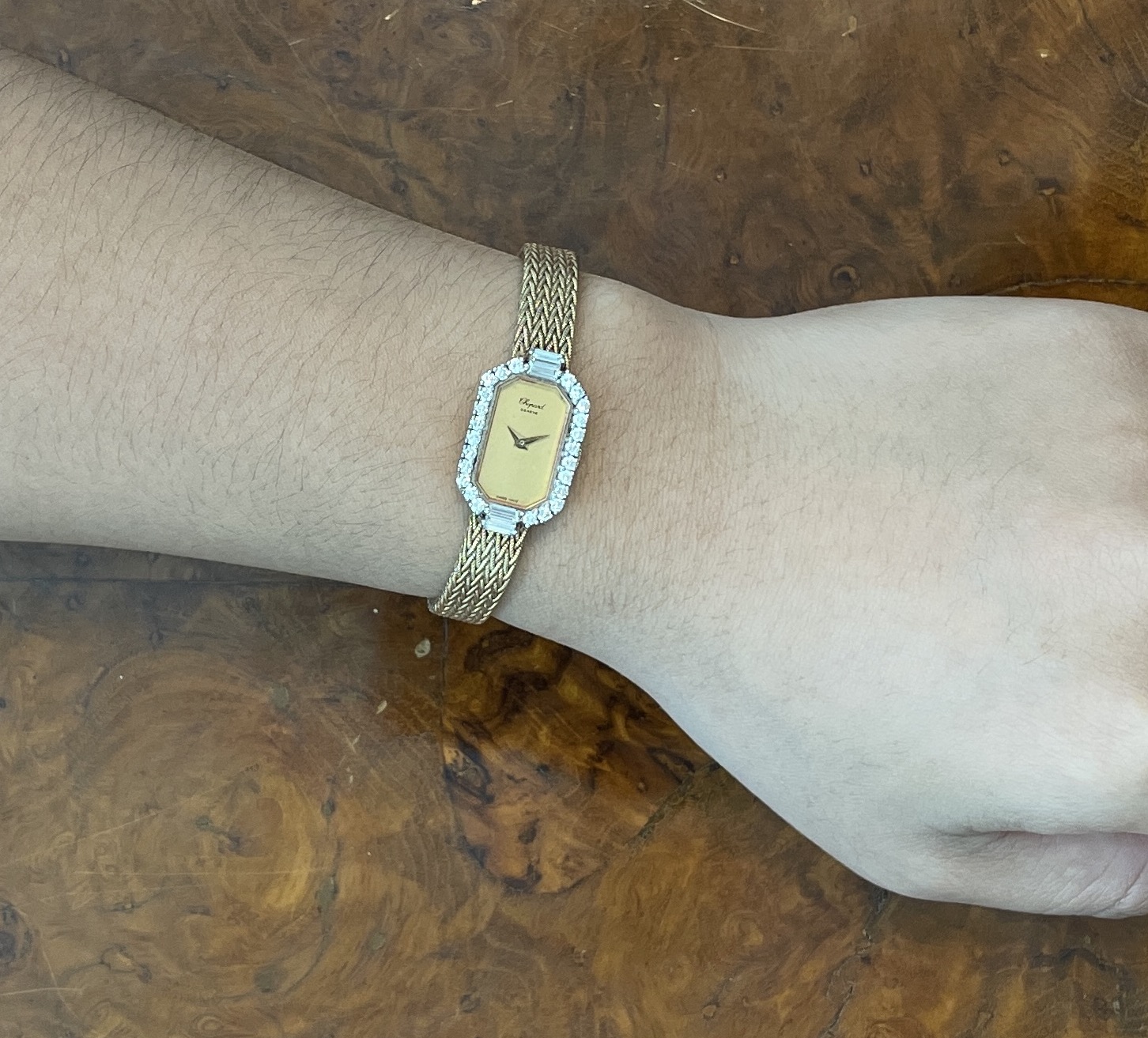 A CHOPARD LADIES GOLD AND DIAMOND COCKTAIL WATCH - Image 4 of 4