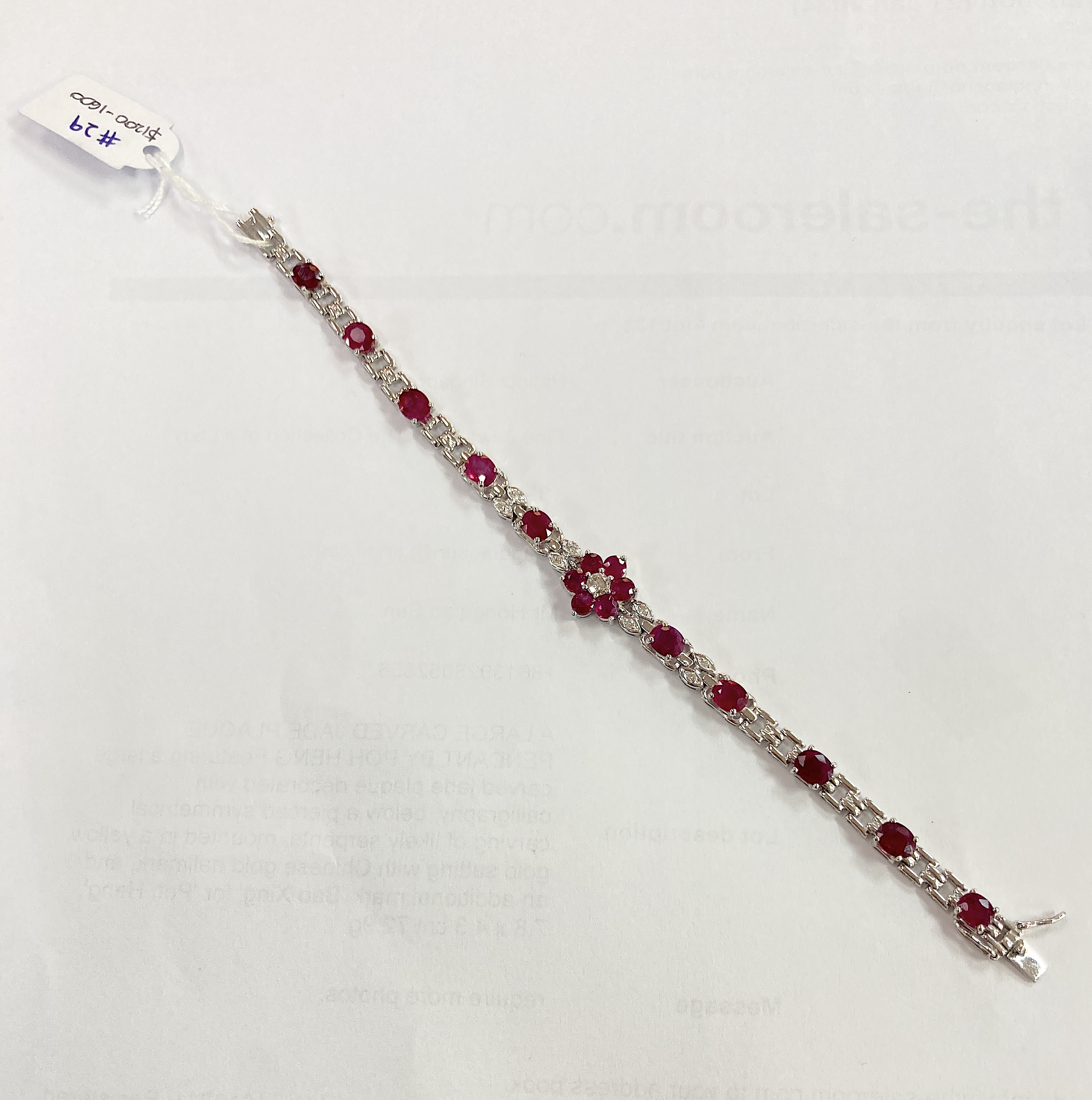 A BURMESE RUBY AND DIAMOND BRACELET - Image 6 of 14