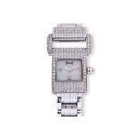 A PIAGET LADIES WHITE GOLD AND DIAMOND BRACELET WATCH