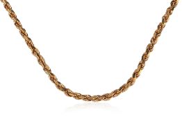 A HIGH CARAT GOLD ROPE CHAIN