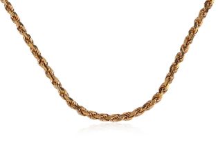 A HIGH CARAT GOLD ROPE CHAIN