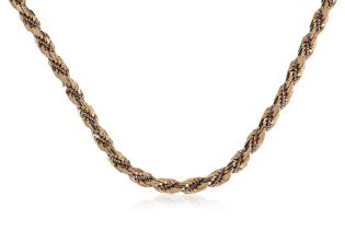 AN ITALIAN GOLD ROPE TWIST CHAIN