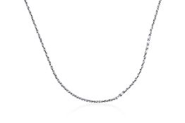 A WHITE GOLD LINK CHAIN