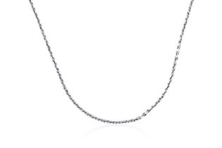 A WHITE GOLD LINK CHAIN