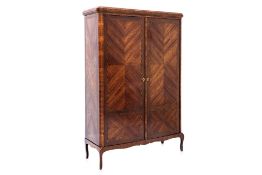 A FRENCH PARQUETRY ARMOIRE