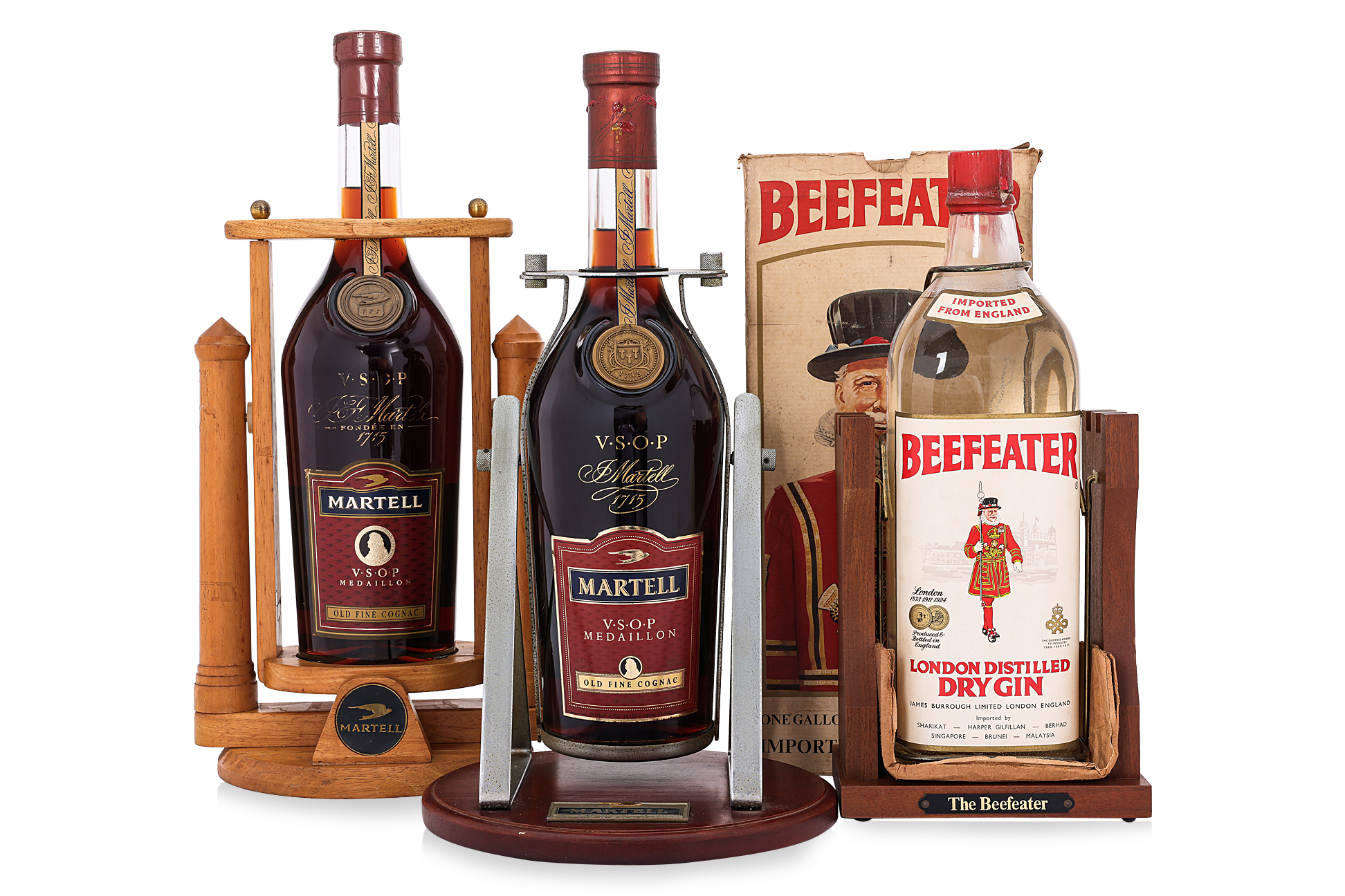 THREE LARGE FORMAT 'SWING' BOTTLES OF SPIRITS