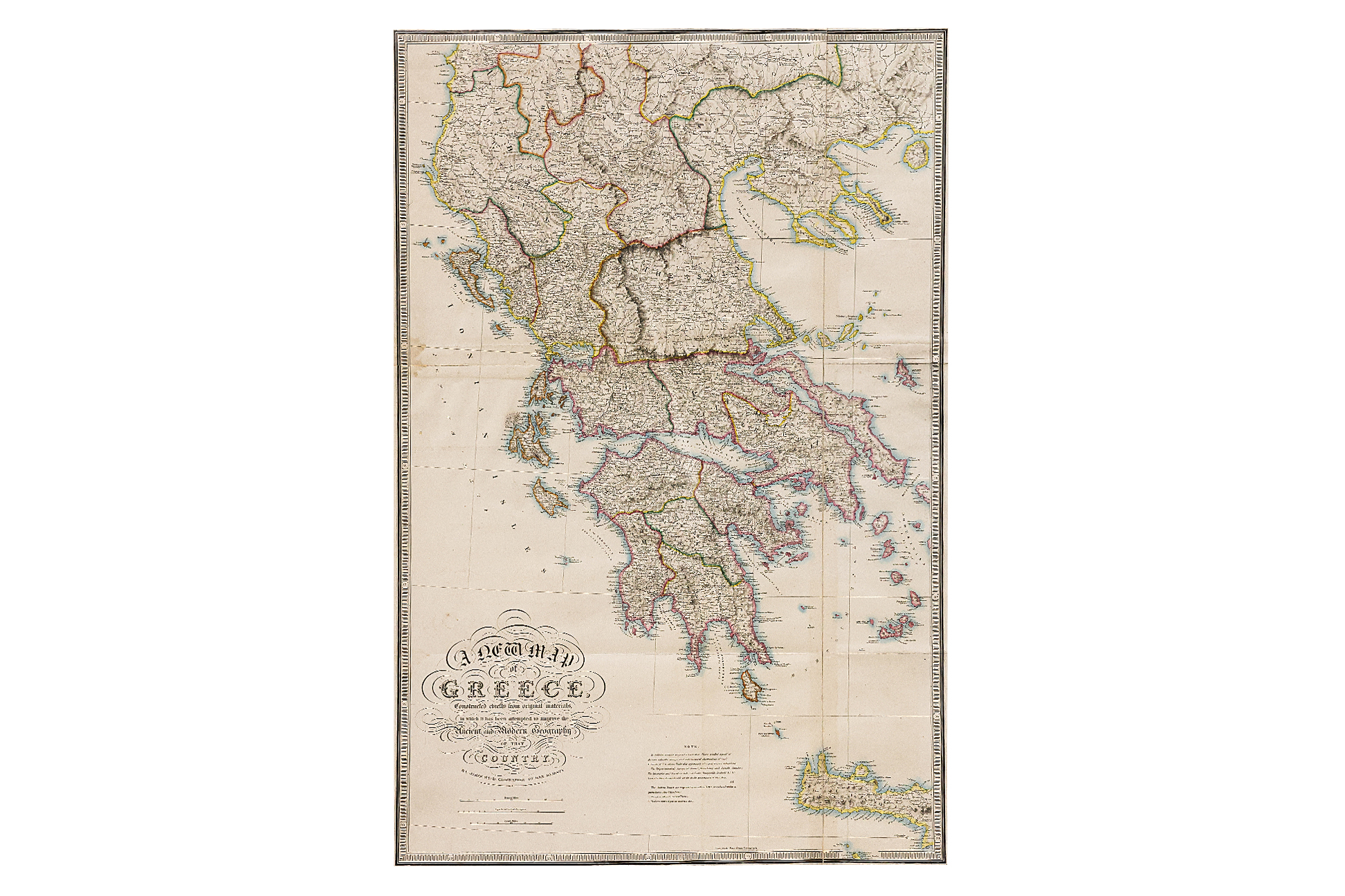 JAMES WYLD, A NEW MAP OF GREECE, C.1850