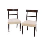 A PAIR OF MAHOGANY SIDE CHAIRS