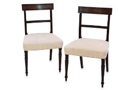 A PAIR OF MAHOGANY SIDE CHAIRS