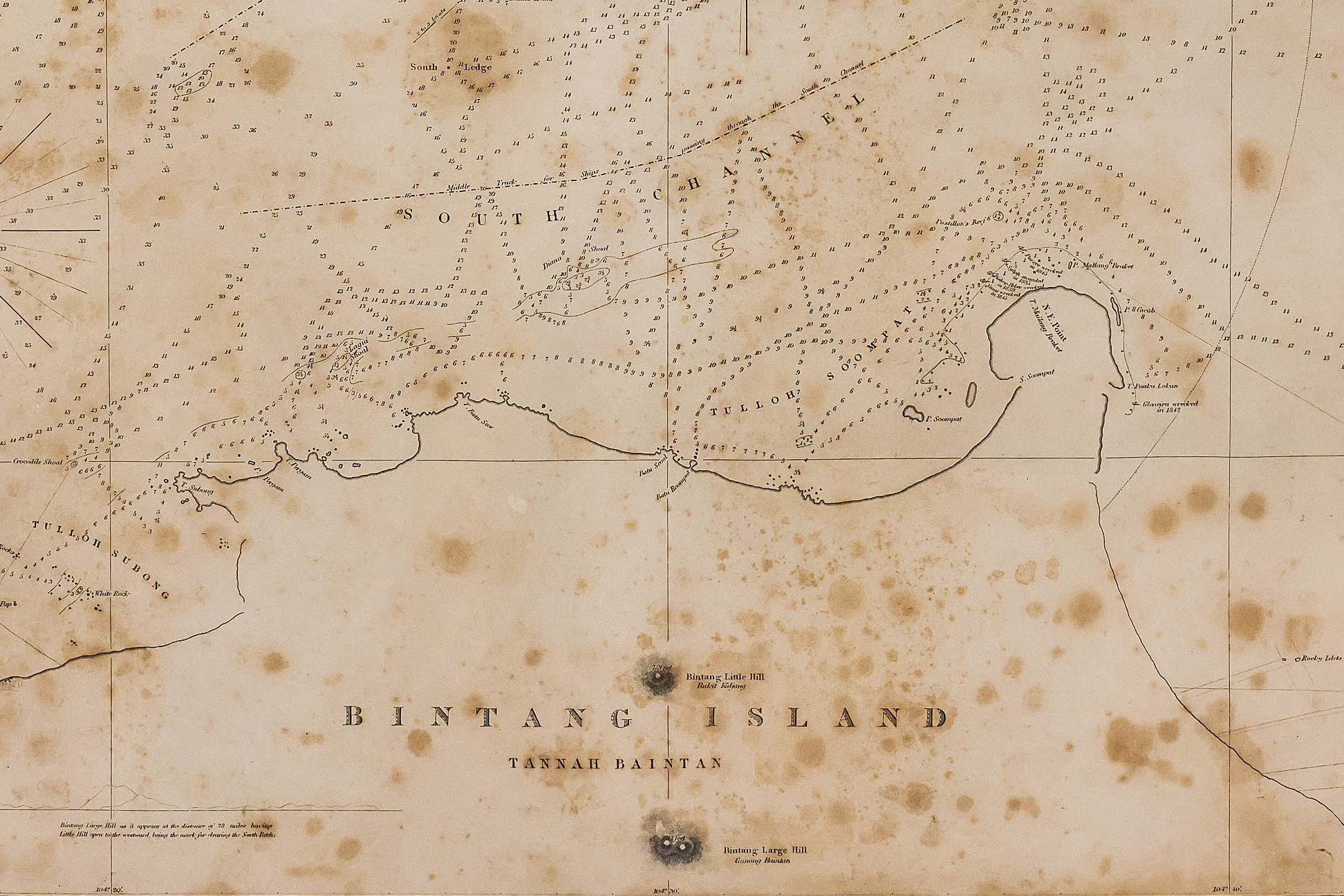 SURVEY OF THE STRAITS OF SINGAPORE (EASTERN SHEET), C.1855 - Image 3 of 3