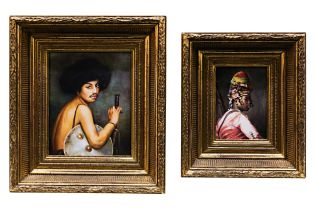 JEAN-LEON GEROME (AFTER) - TWO REPLICA ORIENTALIST PORTRAITS