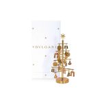 A BVLGARI DECORATIVE BRASS CHRISTMAS TREE