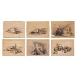 SIX VICTORIAN LITHOGRAPHS BY LOUIS HAGHE AFTER DAVID ROBERTS