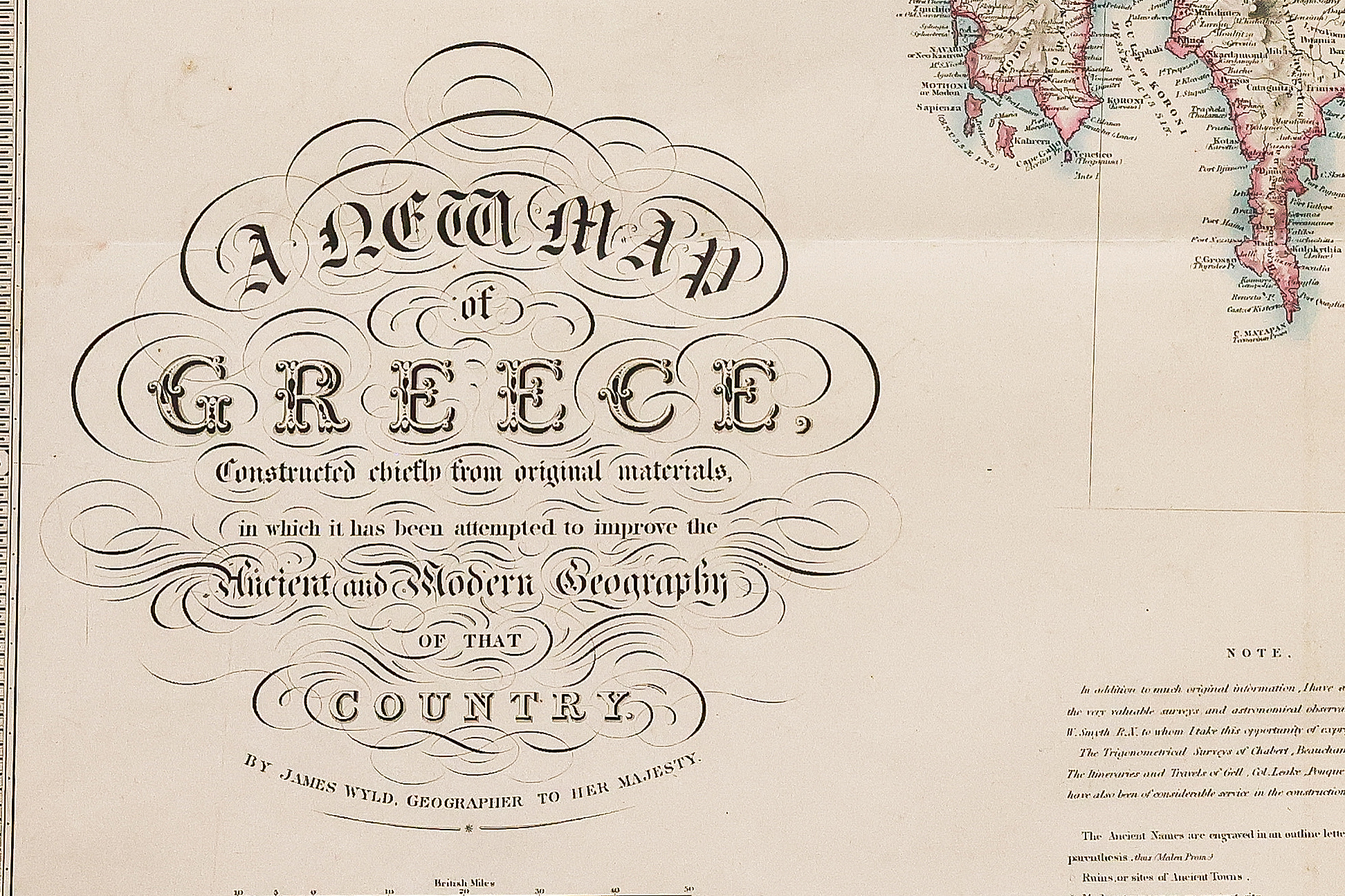 JAMES WYLD, A NEW MAP OF GREECE, C.1850 - Image 3 of 3