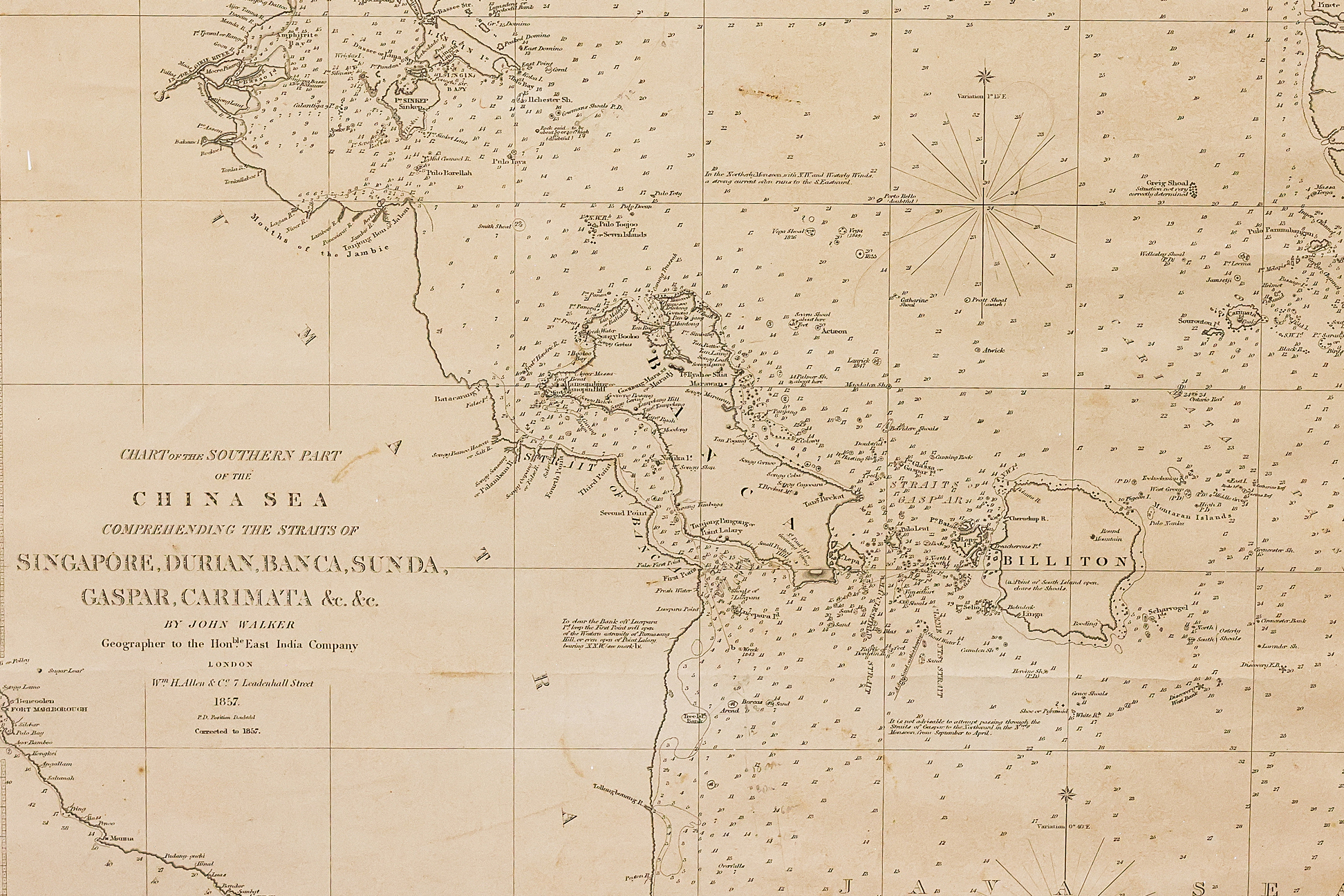 A CHART OF THE SOUTHERN CHINA SEA, 1857 - Image 3 of 3