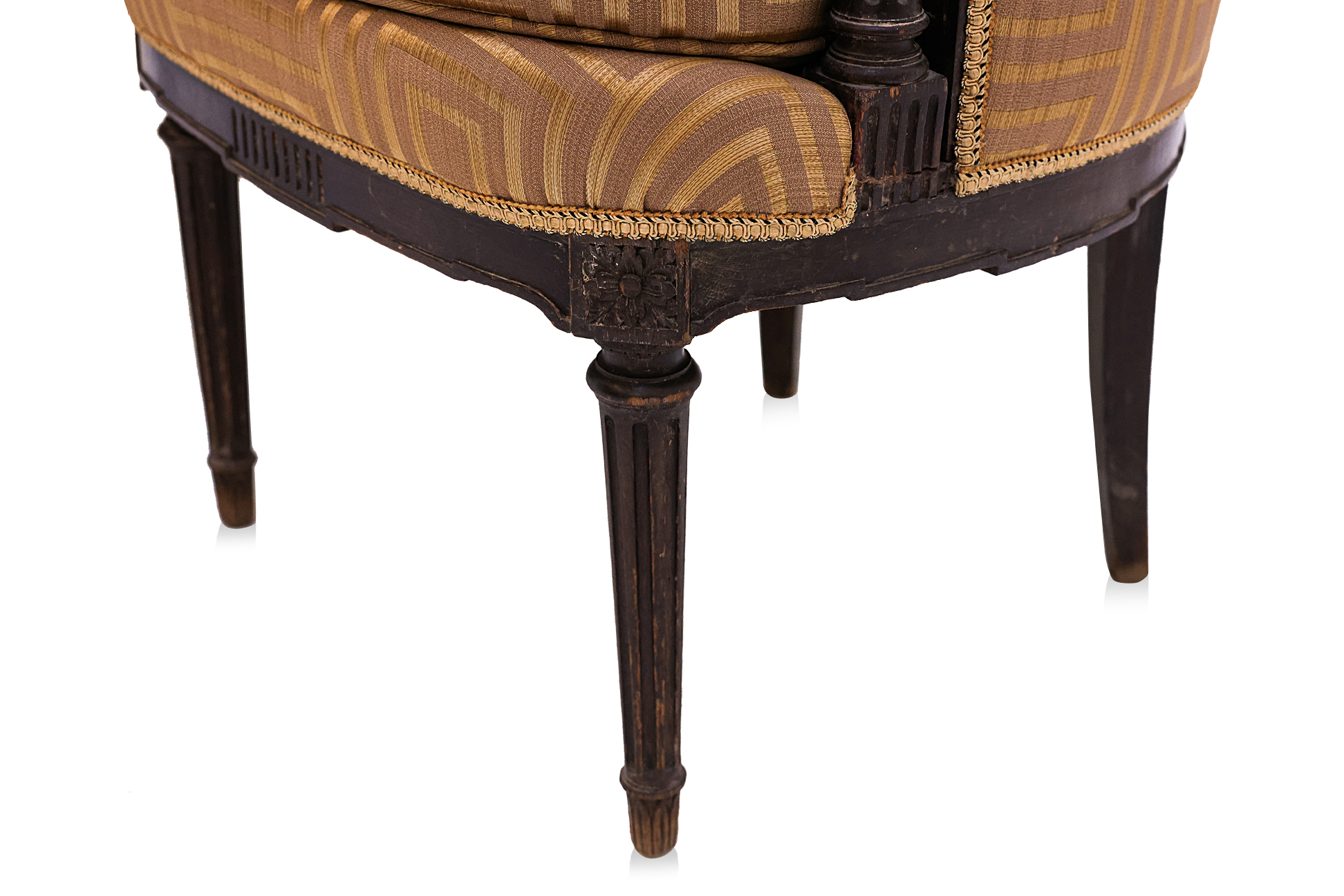 A PAIR OF FRENCH BERGERE TUB CHAIRS - Image 3 of 4