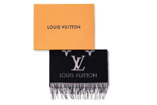 A LOUIS VUITTON CASHMERE SCARF