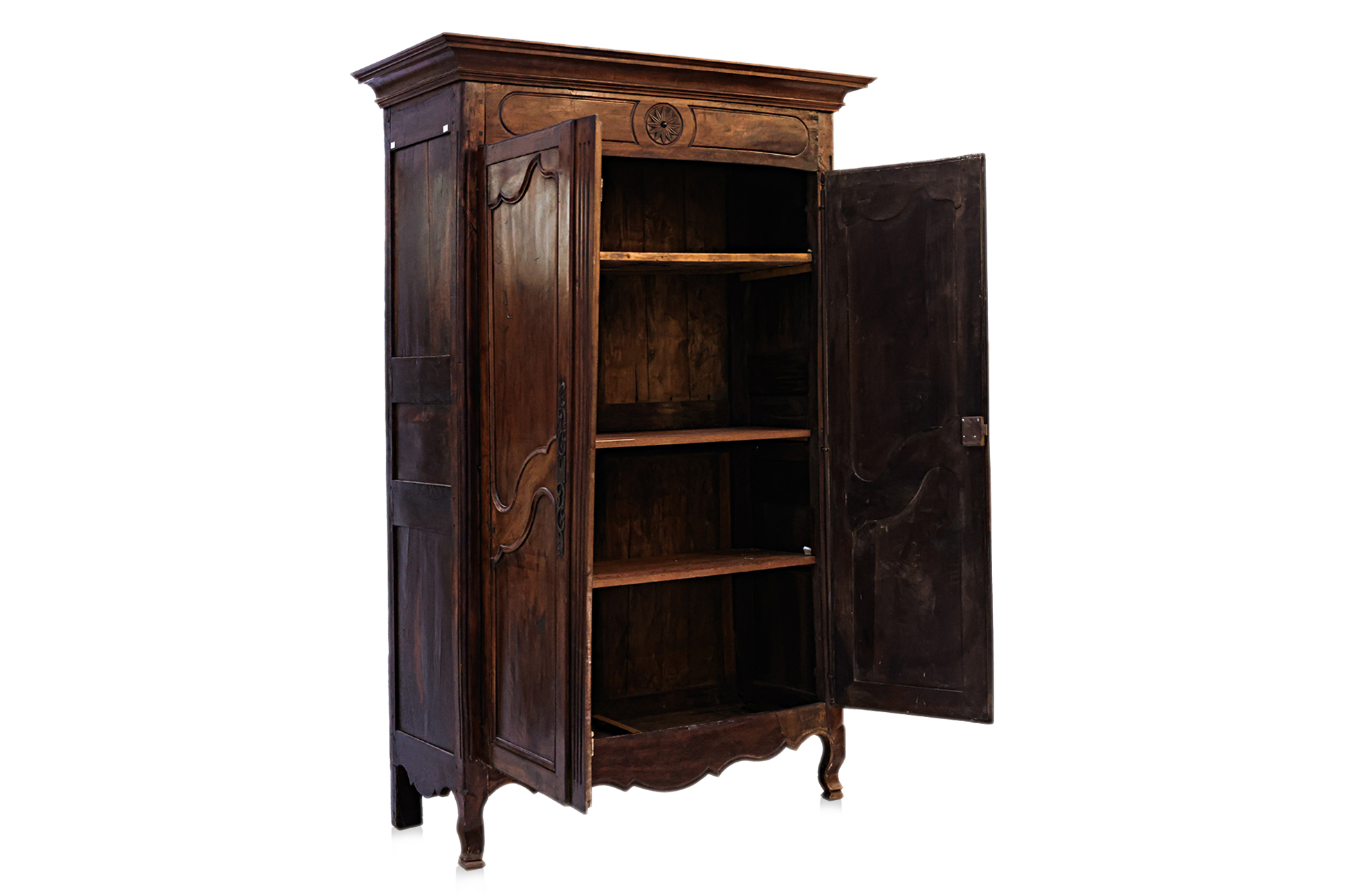 AN ANTIQUE FRENCH PROVINCIAL ARMOIRE - Image 3 of 3