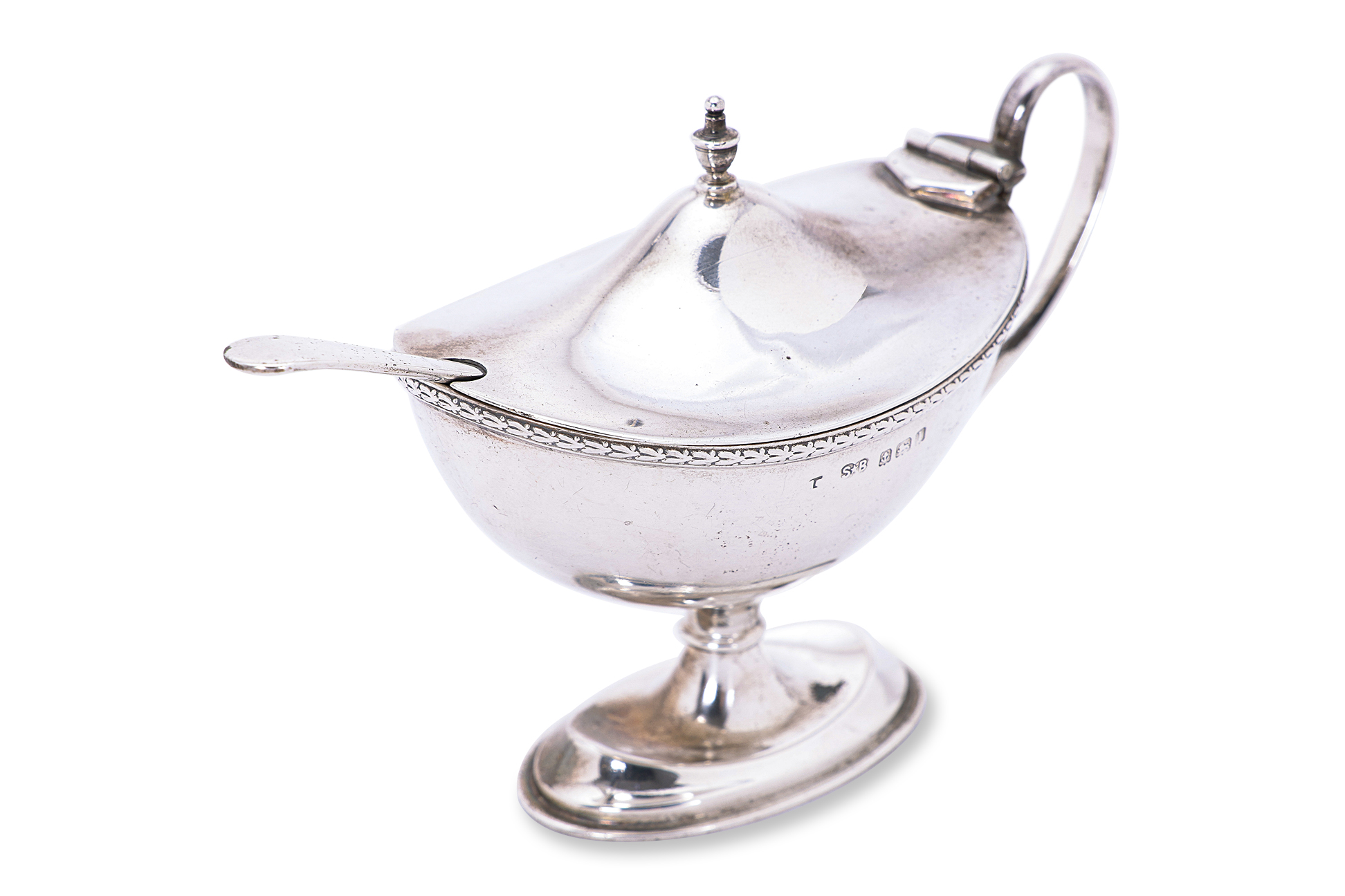 A MATCHED EDWARD VII / GEORGE V SILVER CONDIMENT SET - Image 3 of 3