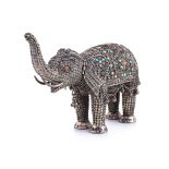 A NEPALESE FILIGREE MODEL OF AN ELEPHANT