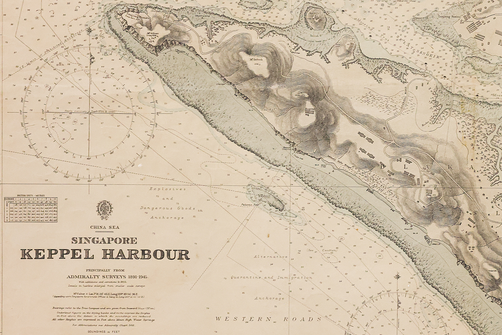 ADMIRALTY CHART OF KEPPEL HARBOUR, SINGAPORE - Image 3 of 3