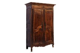 AN ANTIQUE FRENCH PROVINCIAL ARMOIRE