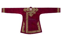 AN EMBROIDERED CEREMONIAL JACKET