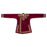 AN EMBROIDERED CEREMONIAL JACKET