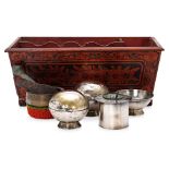 A SILVER SIREH SET IN BOX