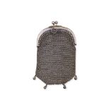 A SILVER MESH PURSE