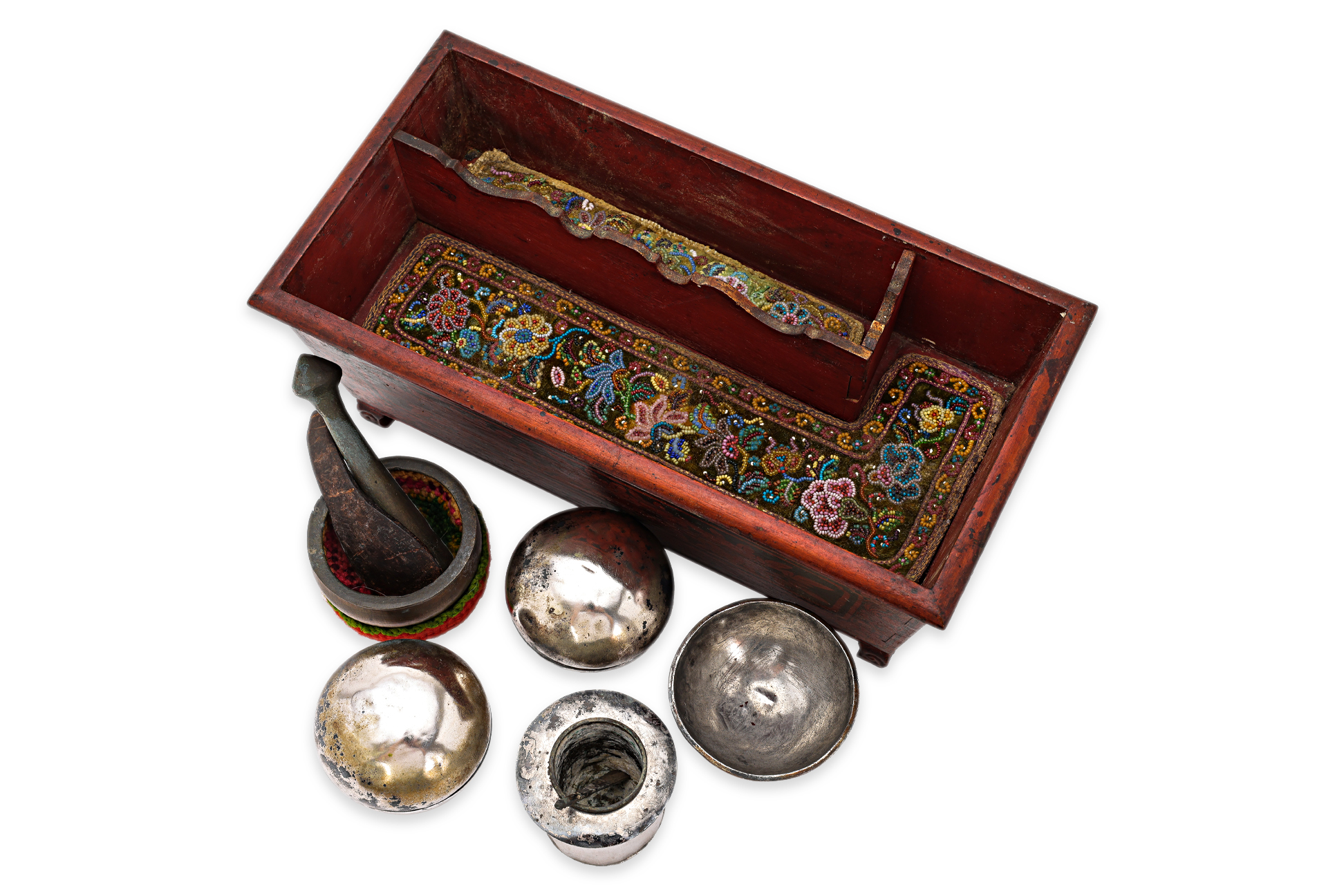 A SILVER SIREH SET IN BOX - Image 5 of 6