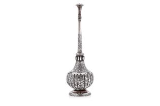 A SILVER ROSEWATER SPRINKLER