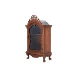 A SMALL TEAK 'PERFUME' VANITY CABINET