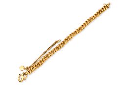 A HIGH KARAT GOLD CURB LINK BRACELET