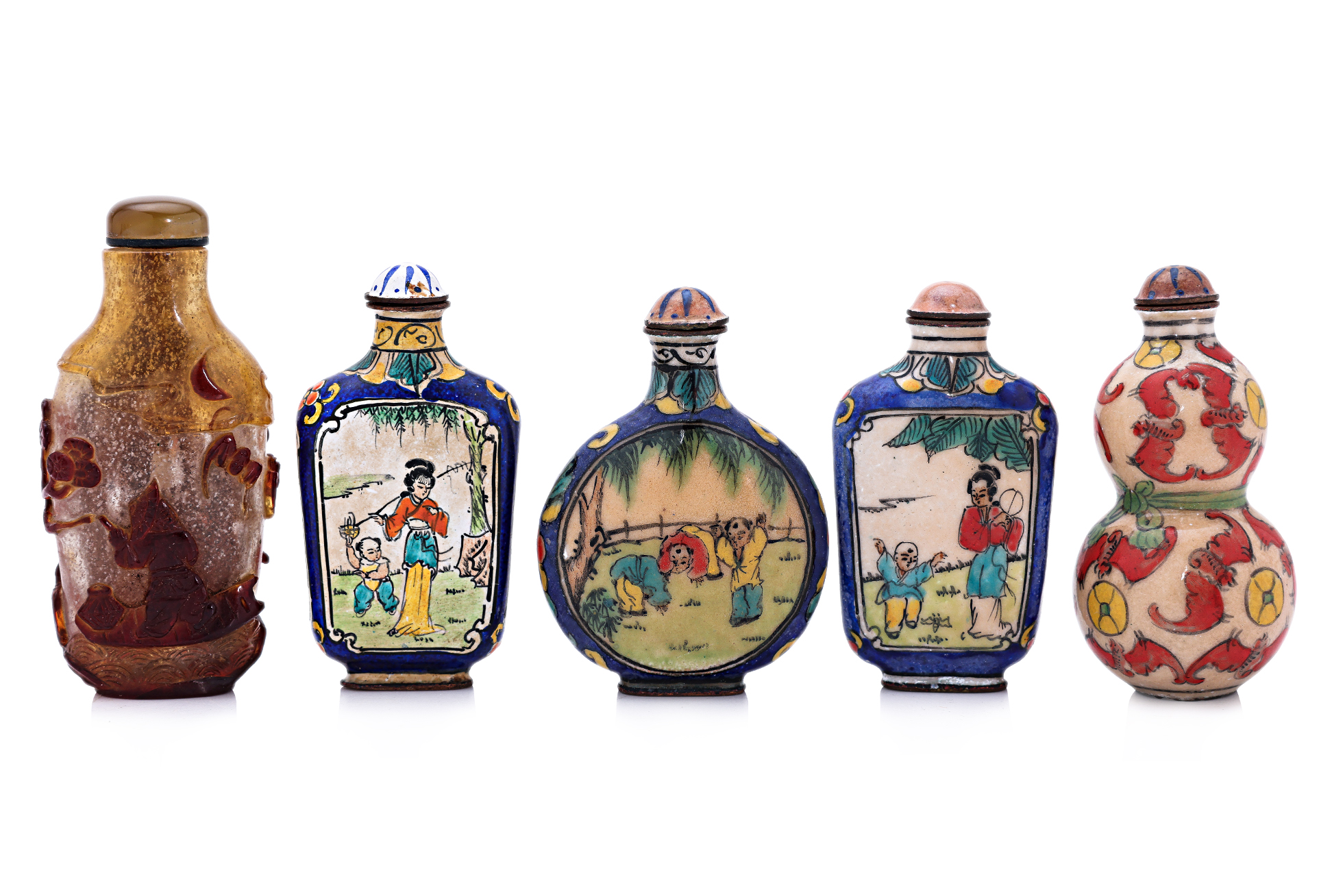 A GROUP OF 10 ASSORTED SNUFF BOTTLES - Image 2 of 3
