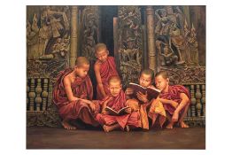 SOE SOE (BURMESE, B. 1967) - UNTITLED (YOUNG MONKS)